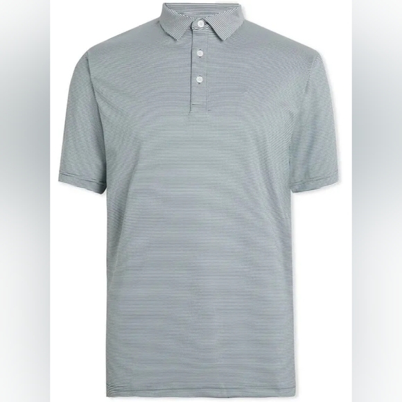 Nike Dri-Fit Player Control Striped‎ Green Golf Polo Shirt - Picture 1 of 6